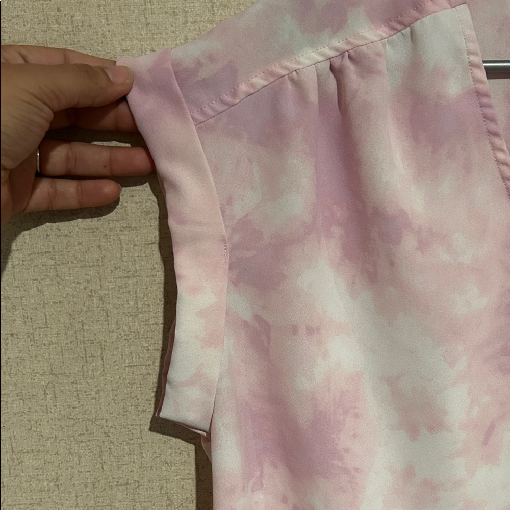 Wonderly Pink and White Women's Blouse - Picture 3 of 5